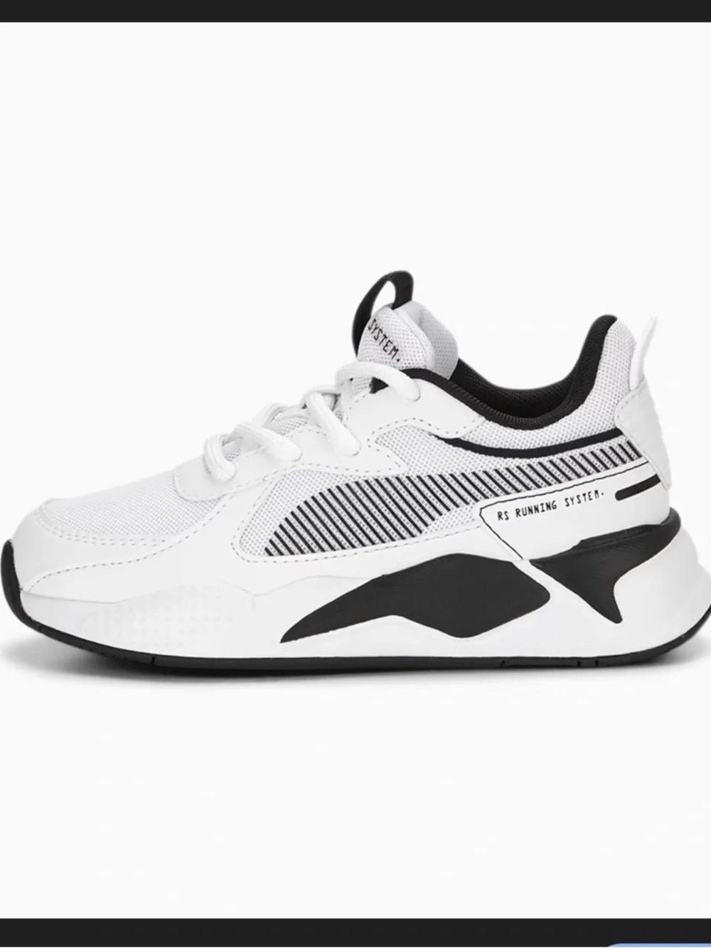 PUMA RS-X Black and White Running Sneakers 8 NWOT
